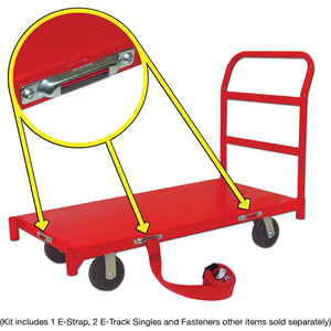 SNAP-LOC E-Track Single Cart Strap Tie-Down Anchor Kit with 2 in x 16 ft Cam 3,000 lb