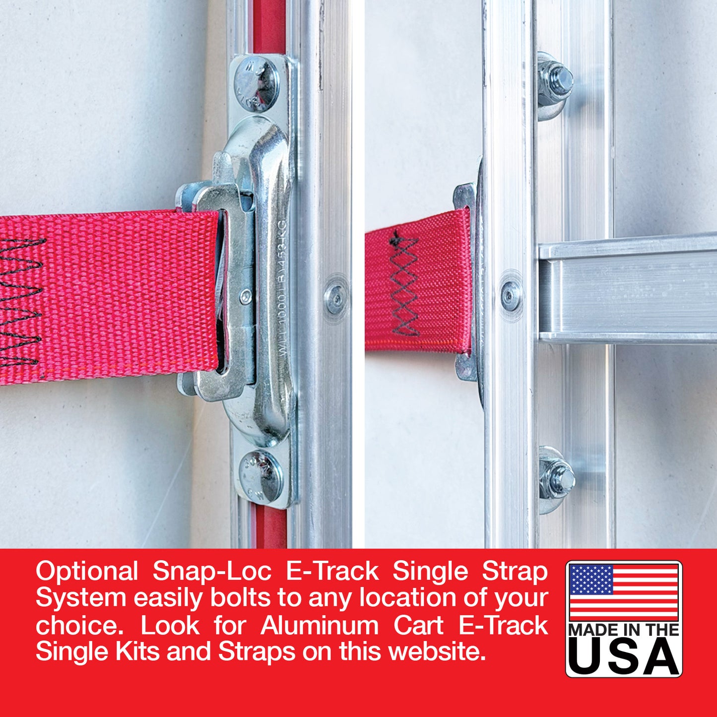 E-Track Aluminum Hand Truck – 500 lb Capacity with Loop Handle and 10” Microcellular Tires