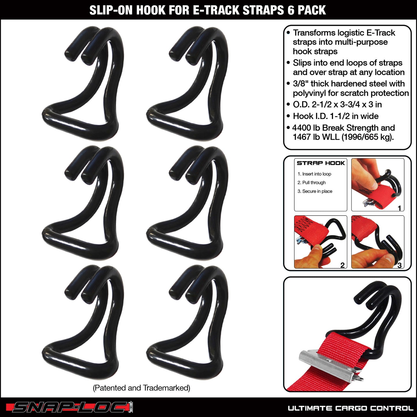 Snap-Loc E-Track Strap Hook Adapter – Slip-On