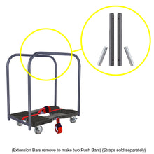 SNAP-LOC 1,500 lb Industrial Strength E-Track Panel Cart Dolly Black