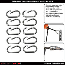 Snap-Hook Carabiner 1-1/2 x 3-1/8 Inch 10-Pack
