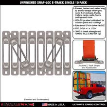 Unfinished SNAP-LOC E-Track Single Strap Anchor 10-Pack