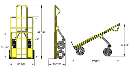 Featured Product: 1,000 lb Capacity All-Terrain 6 Wheel E-Track Hand Truck Cart