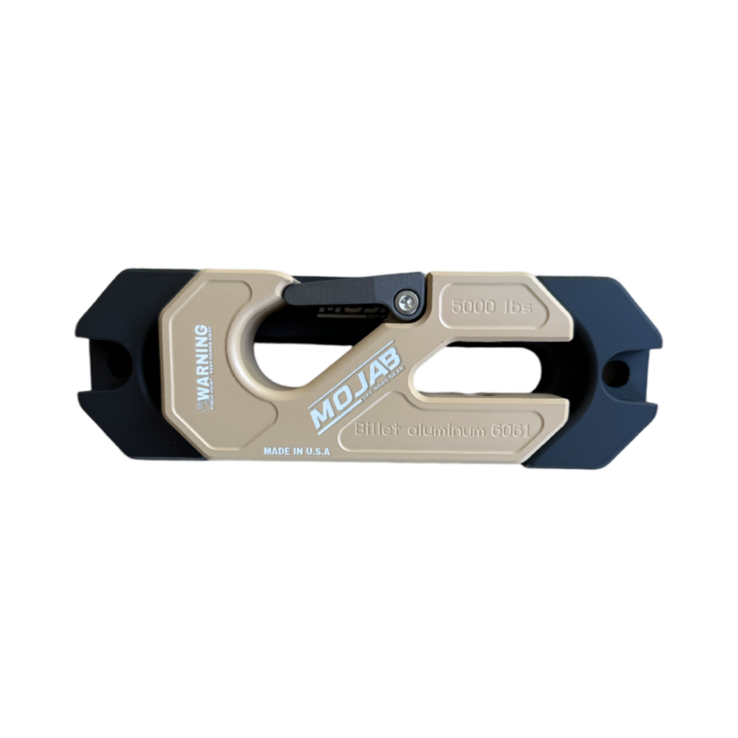 Side By Side / UTV Aluminum Recessed Winch Shackle with Fairlead Kit, closed latch (LIFE TIME WARRANTY*)