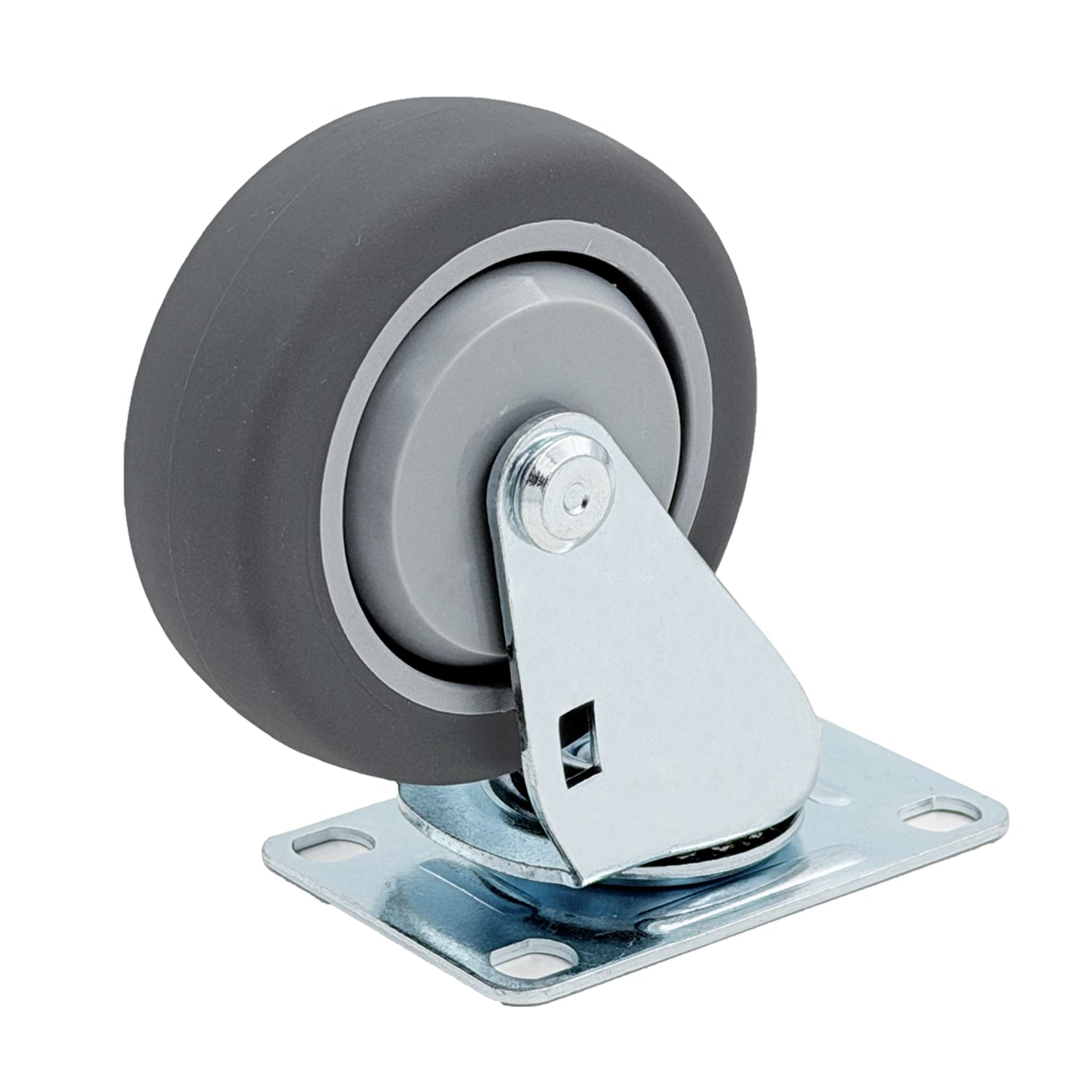Snap-Loc 3-1/2-inch low-profile thermoplastic swivel caster wheel, rated 250 lb, with non-marking tread for hard and sensitive flooring.