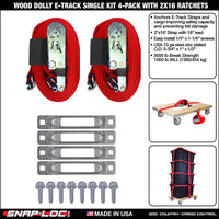 WOOD DOLLY BRACKET KIT  (no casters)
