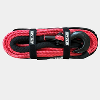 1/2'' x 78' Synthetic Winch Rope with Removable  forged winch hook
