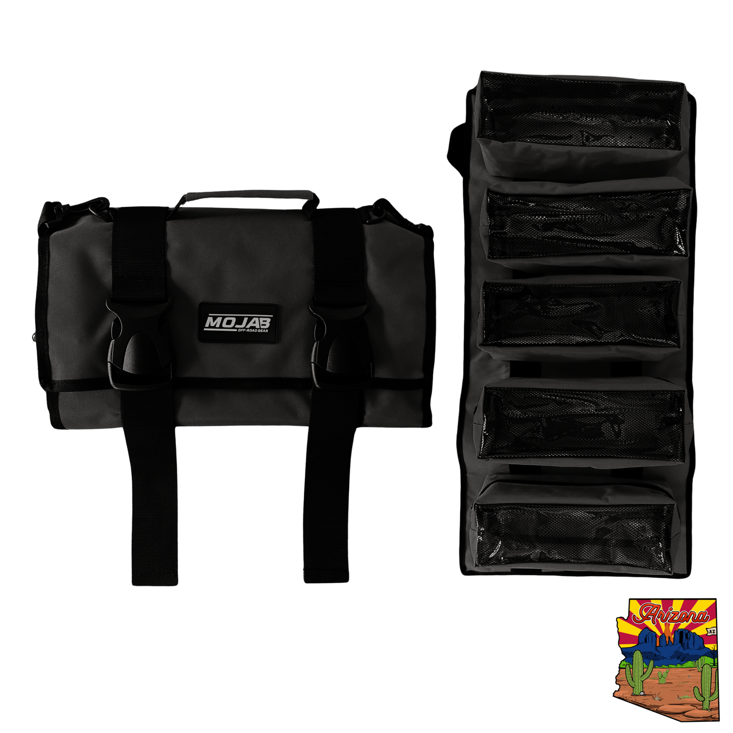 Large Canvas Tool organizer bag with 5 removeable pouches