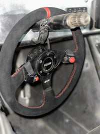 13.5'' MOJAB Flat Steering Wheel Leather/Suede