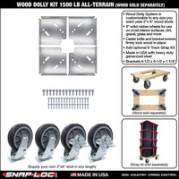 WOOD DOLLY BRACKET KIT  (no casters)
