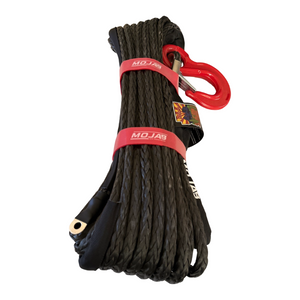 3/8'' x 85' Synthetic Winch Rope with forged winch hook