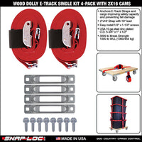 WOOD DOLLY BRACKET KIT  (no casters)