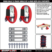 WOOD DOLLY BRACKET KIT  (no casters)