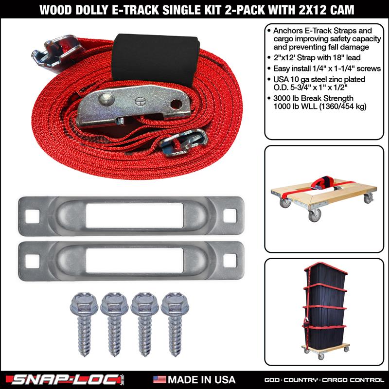 WOOD DOLLY BRACKET KIT  (no casters)