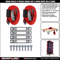 WOOD DOLLY BRACKET KIT  (no casters)