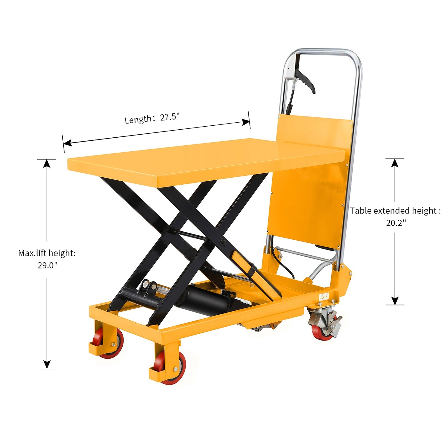 Single Scissor Lift Table 330 lbs. 29" lifting height