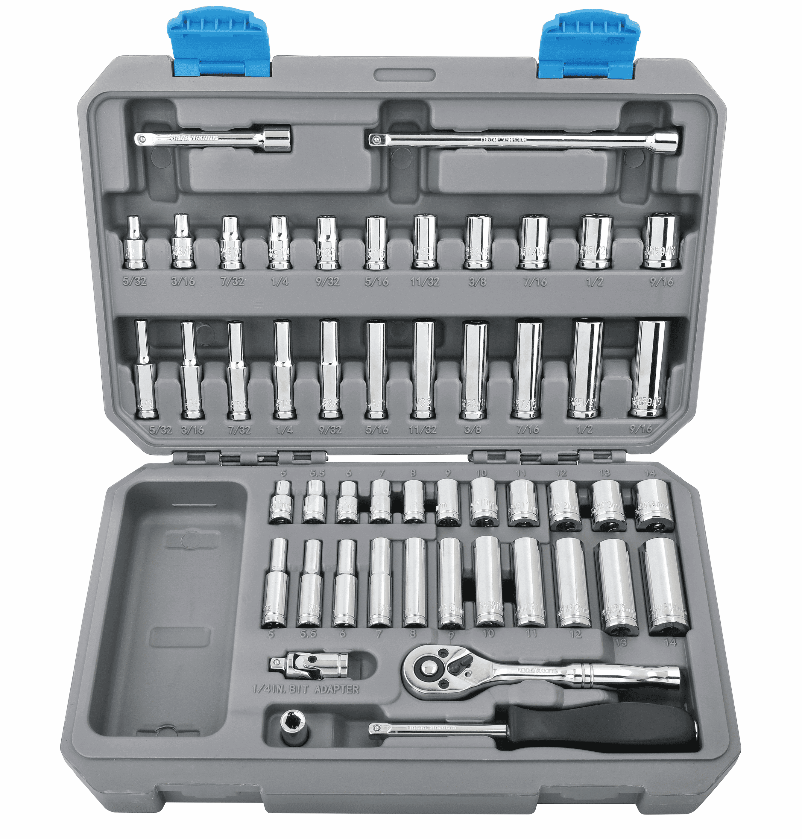 APOLLO TOOLS - DT0004-50 Piece ¼” Drive Socket Set – SNAP-LOC CARGO CONTROL