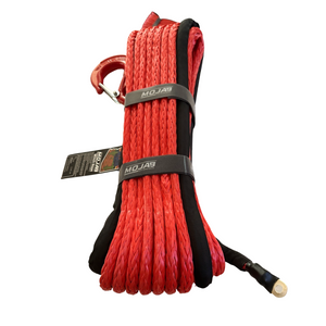 3/8'' x 85' Synthetic Winch Rope with forged winch hook