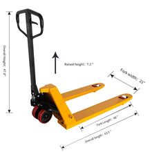 High Quality Manual Hydraulic Pallet Jack 5500 lbs.48"x21"Fork