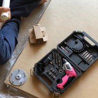 3.6 Volt Lithium-Ion Rechargeable Screwdriver with 45 Piece Accessory Set - Pink DT4944P