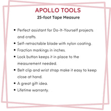 25ft. Tape Measure - Black - DT5002