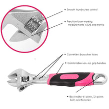 2 Adjustable Wrenches - Pink - DT5007P