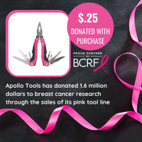 14-in-1 Pink High-Quality Pocket Multitool Pliers. Great for Outdoors, Camping, Fishing  --DT5015P