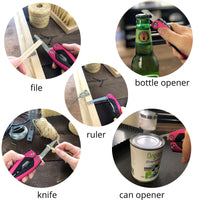 14-in-1 Pink High-Quality Pocket Multitool Pliers. Great for Outdoors, Camping, Fishing  --DT5015P
