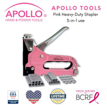 Pink Stapler with Power Adjustment Knob and 3000 Staples assortment-- DT5020P