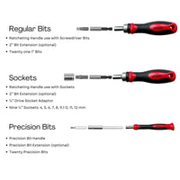 55 Piece Metric Tool Set with Ratcheting Bit Driver, Precision Bit Driver and Bit Assortment - DT5024