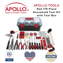 Red 170 Piece Household Tool Kit with New and Improved Tool Box - DT7103