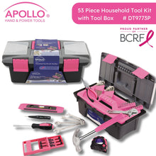 53 Piece Household Tool Kit with Tool Box Pink- DT9773P