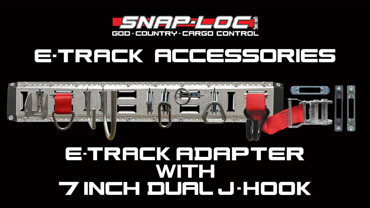Load video: Snap-Loc Dual J-Hook video showing extra-capacity E-Track storage solution for ladders, hoses, straps, and bulky equipment.