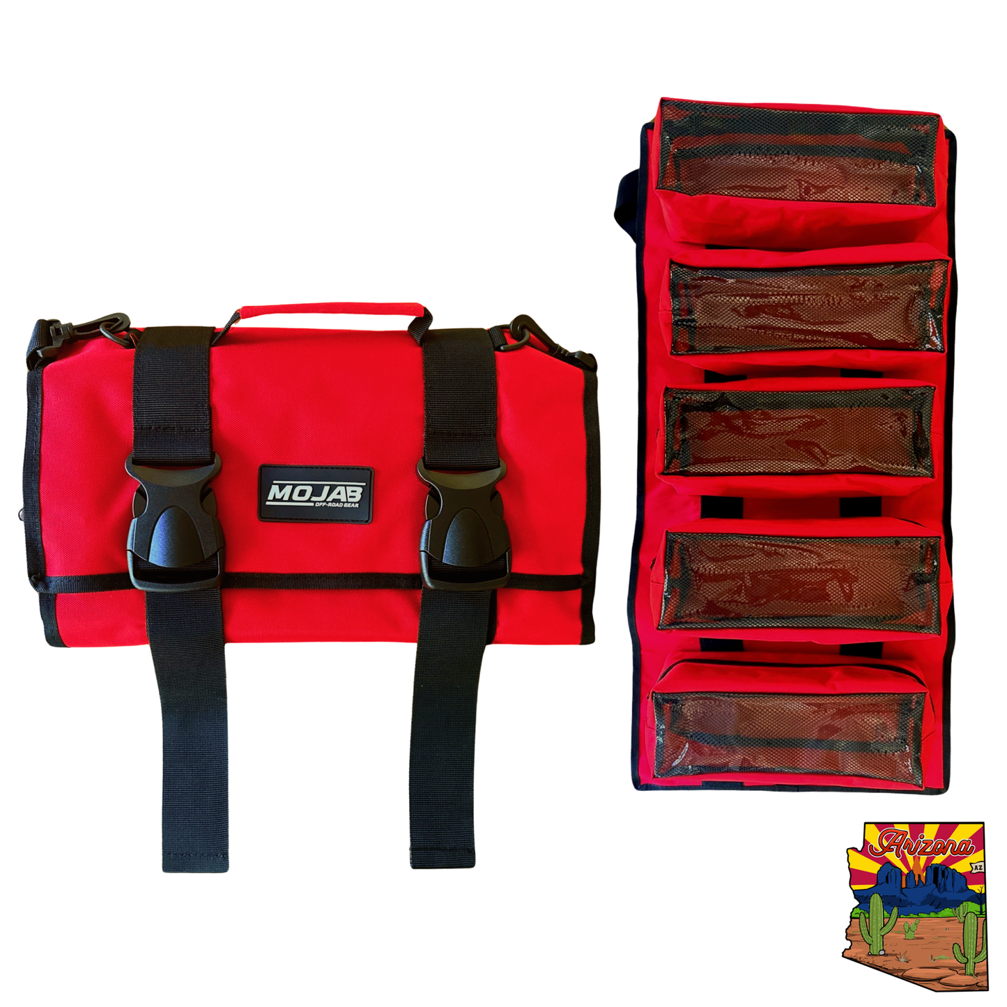 Large Canvas Tool organizer bag with 5 removeable pouches