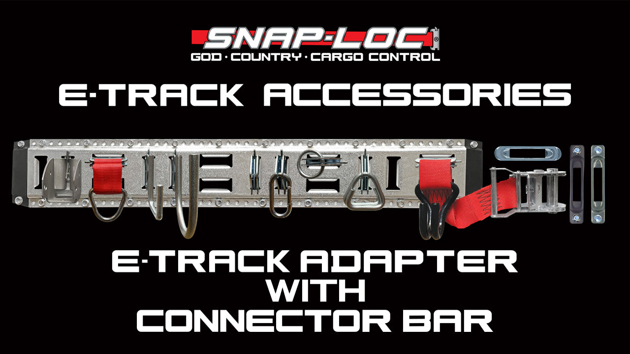 Load video: Snap-Loc Connector Bar installation video showing how to create removable, repositionable storage and equipment mounts using E-Track.