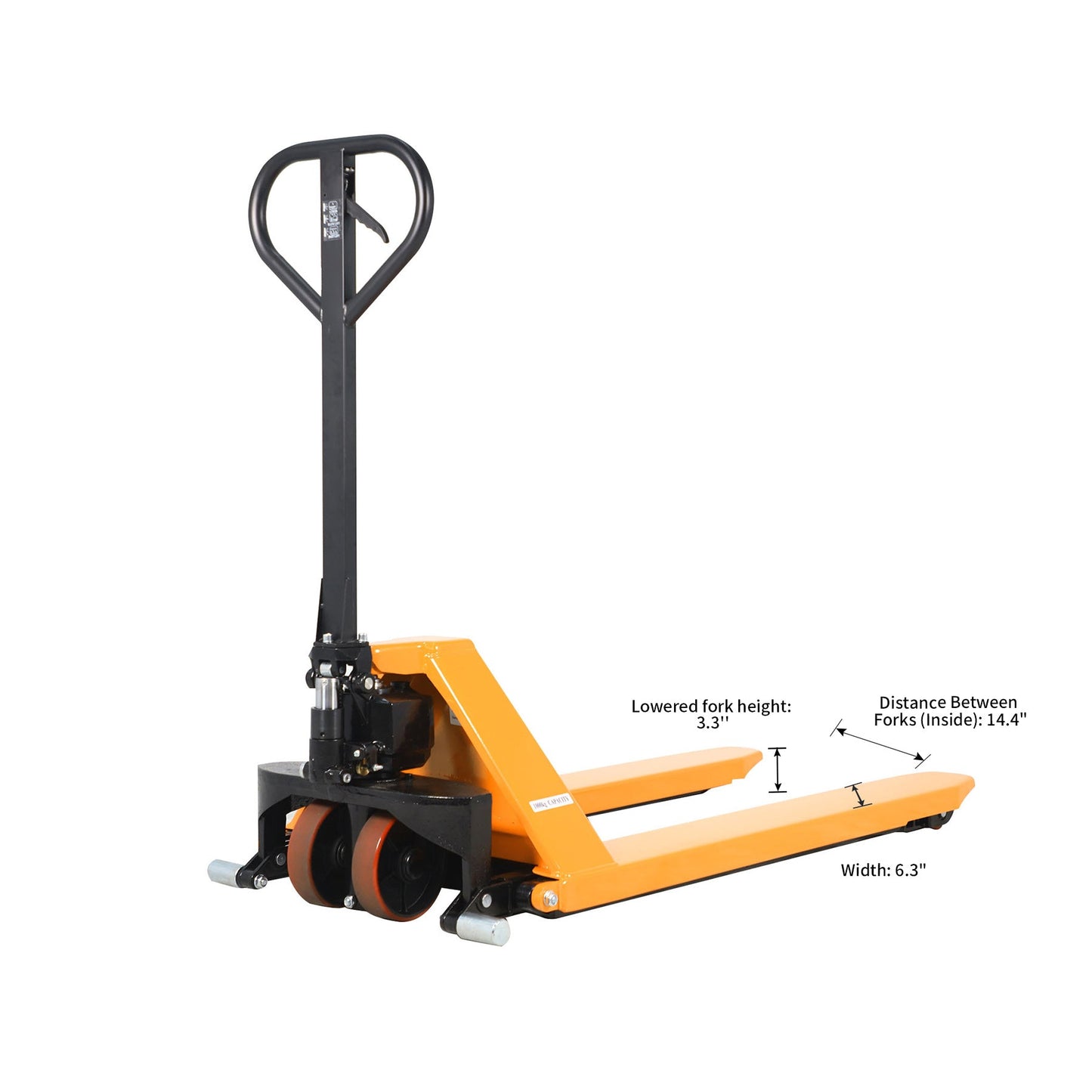 Pallet Lift 2200lbs. 45"Lx27"W Fork 3.3'' lowered. 31.5'' raised