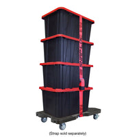 Snap-Loc E-Track Dolly – Easy-Roll, Low Profile, 750 lb Capacity with 3.5" Swivel Thermoplastic Casters - Black