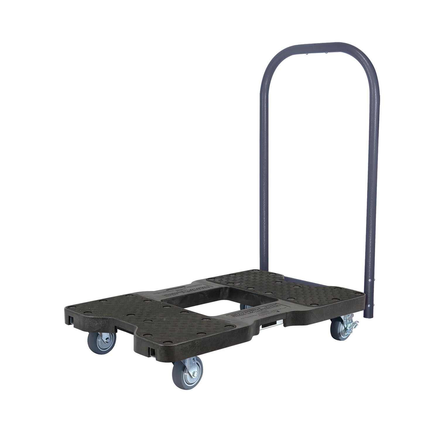 Snap-Loc E-Track Dolly – Easy-Roll, Low Profile, 750 lb Capacity with 3.5" Swivel Thermoplastic Casters - Black