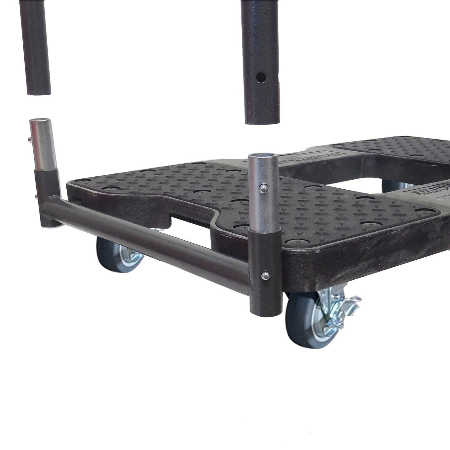 Snap-Loc E-Track Dolly – Easy-Roll, Low Profile, 750 lb Capacity with 3.5" Swivel Thermoplastic Casters - Black