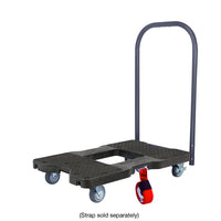 Snap-Loc E-Track Dolly – Easy-Roll, Low Profile, 750 lb Capacity with 3.5" Swivel Thermoplastic Casters - Black