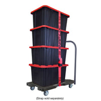 Snap-Loc E-Track Dolly – Easy-Roll, Low Profile, 750 lb Capacity with 3.5" Swivel Thermoplastic Casters - Black