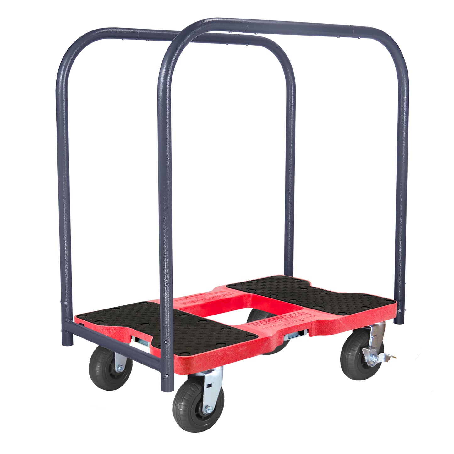 Snap-Loc E-Track Dolly – Extreme-Duty, 1,600 lb Capacity with 6" Solid Synthetic Rubber Casters - Red