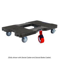 Snap-Loc 250 lb 3.5” Low Profile Thermoplastic Caster