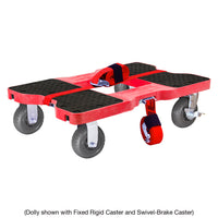Snap-Loc 400 lb 6” Extreme-Duty Synthetic Rubber Caster – Rigid