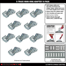 SNAP-LOC E-Track Hook-Ring Adapter Tie-Down for Hook-Straps, Rope, Cable, 10-Pack
