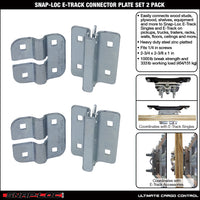 Snap-Loc E-Track Connector Plate Set – Logistic Tie-Down – 2-Pack