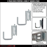 Snap-Loc E-Track J-Hook – 2”, Multi-Purpose – 2-Pack