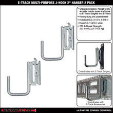 SNAP-LOC E-Track Multi-Purpose J-Hook 2 Inch Hanger 2-Pack