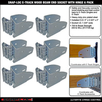 Snap-Loc E-Track Wood Beam End Socket with Hinge - Cargo Shoring