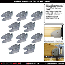 SNAP-LOC E-Track Wood Beam End Socket 10-Pack, Logistic Tie-Down for Pickups, Trucks, Trailers